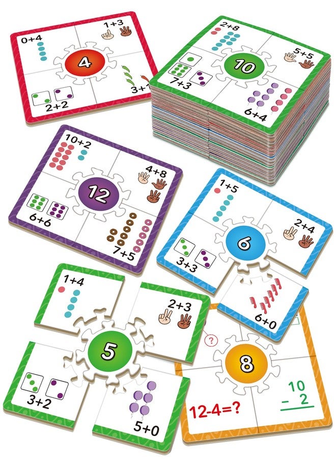 Edulok Math Games for Kids 5-7, Addition and Subtraction Educational Games, Kindergarten Learning Activities, Classroom Must Haves - Image 1